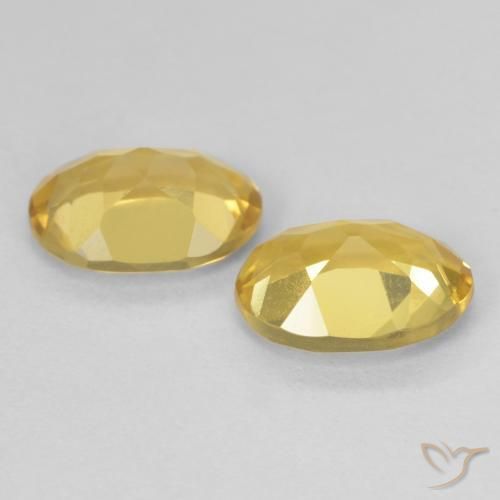 Gemas de Berilo Amarillo púrpura natural de 2.15 ct, Ovalada, VVS-VS