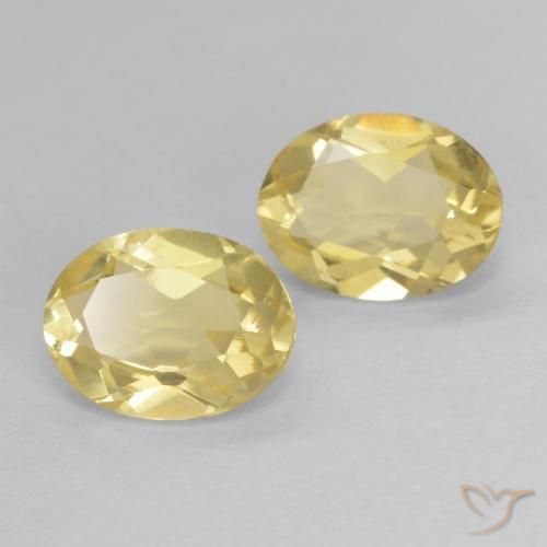 Gemas de Berilo Amarillo claro natural de 2.19 ct, Ovalada, VVS-VS