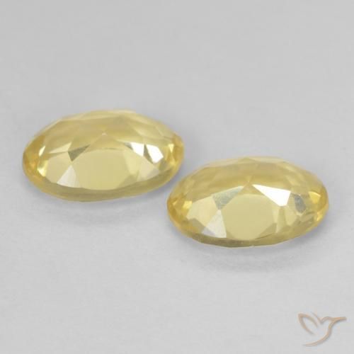 Gemas de Berilo Amarillo claro natural de 2.19 ct, Ovalada, VVS-VS
