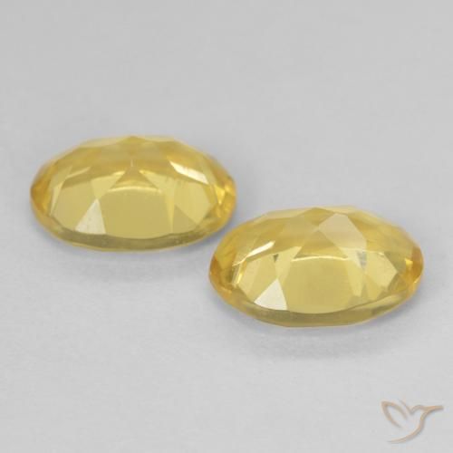 Gemas de Berilo Dorado claro natural de 2.35 ct, Ovalada, VVS-VS