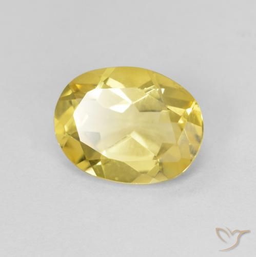 Berilo Amarillo-dorado claro natural de 1.49 ct, Ovalada, VVS-VS