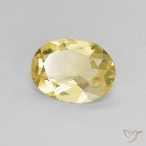 1.19ct Natural Amarillo-dorado claro Berilo, Ovalada, VVS-VS