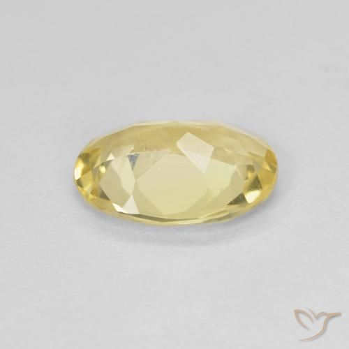 Berilo Amarillo-dorado claro natural de 1.19 ct, Ovalada, VVS-VS