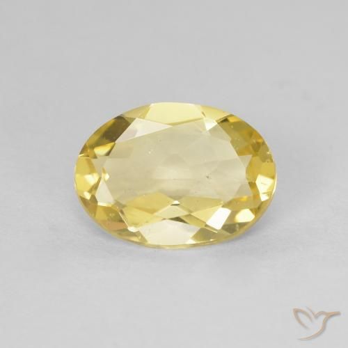 1.22ct Natural Amarillo claro Berilo, Ovalada, VVS-VS