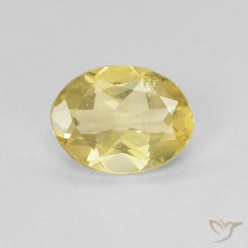 Berilo Amarillo claro natural de 1.29 ct, Ovalada, VVS-VS