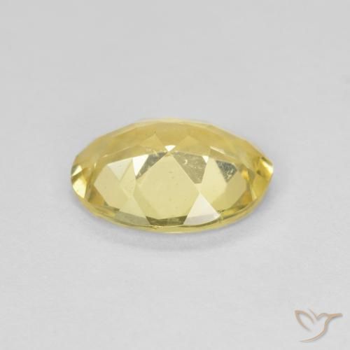 Berilo Amarillo claro natural de 1.29 ct, Ovalada, VVS-VS