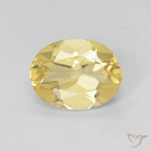 1.74ct Natural Amarillo claro Berilo, Ovalada, VVS-VS
