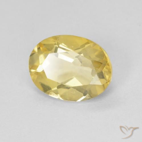 Berilo Amarillo claro natural de 1.74 ct, Ovalada, VVS-VS
