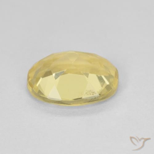 Berilo Amarillo claro natural de 1.74 ct, Ovalada, VVS-VS