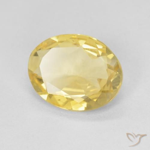 Berilo Dorado claro natural de 1.73 ct, Ovalada, VVS-VS