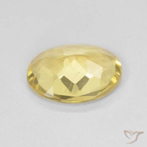 Berilo Dorado claro natural de 1.73 ct, Ovalada, VVS-VS