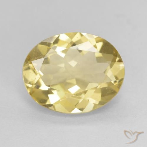 2.39ct Natural Amarillo claro Berilo, Ovalada, VVS-VS