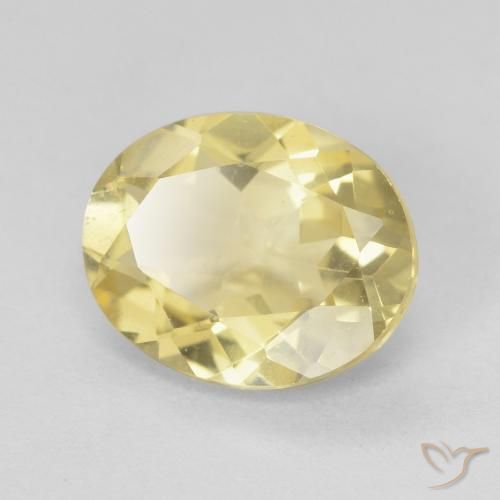 Berilo Amarillo claro natural de 2.39 ct, Ovalada, VVS-VS