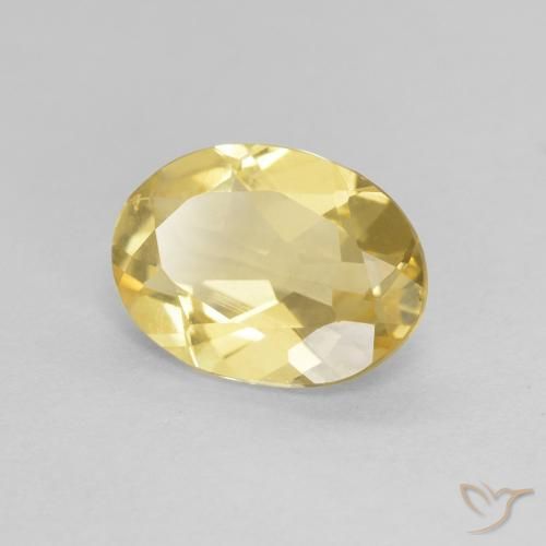 Berilo Amarillo-dorado claro natural de 1.46 ct, Ovalada, VVS-VS