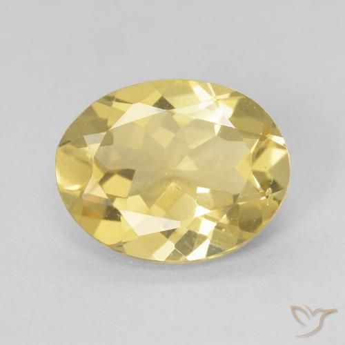 2.22ct Natural Amarillo-dorado claro Berilo, Ovalada, VVS-VS