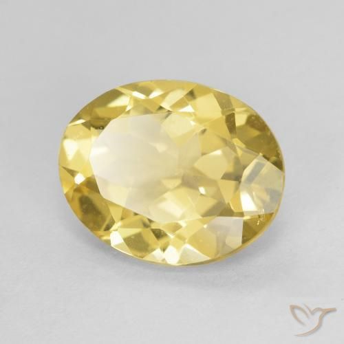 Berilo Amarillo-dorado claro natural de 2.22 ct, Ovalada, VVS-VS