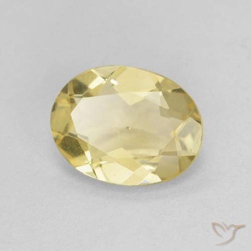 1.50ct Natural Amarillo-dorado claro Berilo, Ovalada, VVS-VS