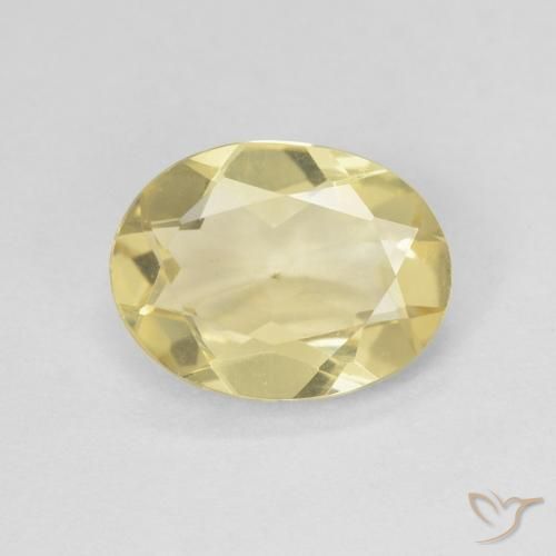 Berilo Amarillo-dorado claro natural de 1.50 ct, Ovalada, VVS-VS