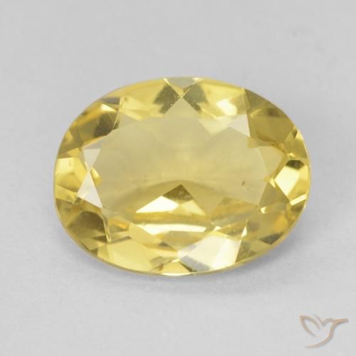 2.38ct Natural Amarillo claro Berilo, Ovalada, VVS-VS