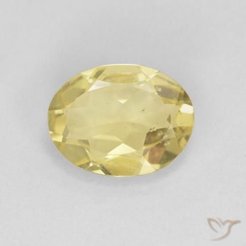 1.33ct Natural Amarillo dijón muy claro Berilo, Ovalada, VS