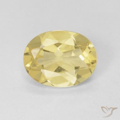 1.72ct Natural Amarillo claro Berilo, Ovalada, VS