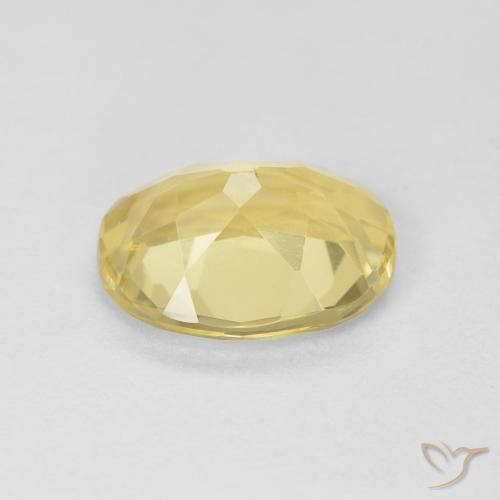 Berilo Amarillo claro natural de 1.72 ct, Ovalada, VS