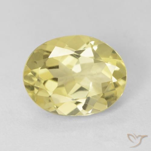 2.37ct Natural Amarillo dijón muy claro Berilo, Ovalada, VS