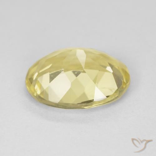 Berilo Amarillo dijón muy claro natural de 2.37 ct, Ovalada, VS