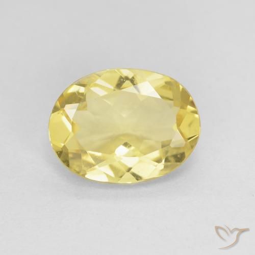 1.45ct Natural Amarillo claro Berilo, Ovalada, VS