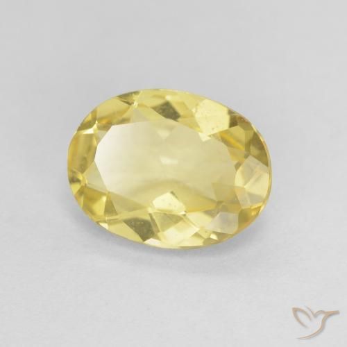 Berilo Amarillo claro natural de 1.45 ct, Ovalada, VS
