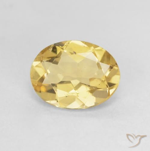 1.59ct Natural Amarillo abejorro Berilo, Ovalada, VS