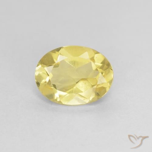 1.07ct Natural Amarillo dijón muy claro Berilo, Ovalada, VS