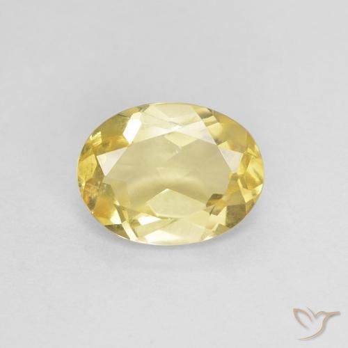 1.25ct Natural Amarillo medio Berilo, Ovalada, VS