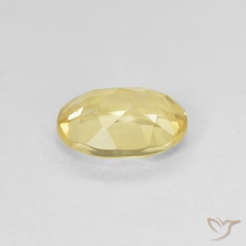 Berilo Amarillo medio natural de 1.25 ct, Ovalada, VS