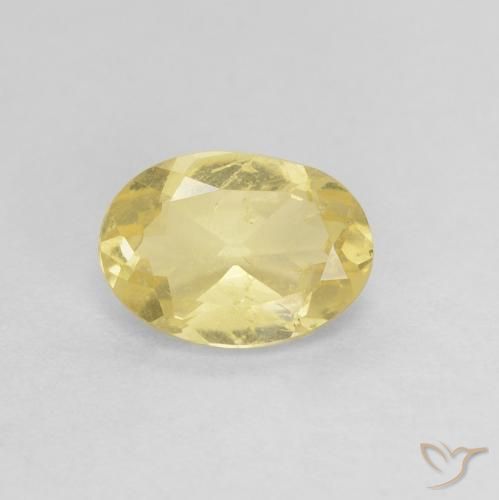 0.75ct Natural Amarillo claro Berilo, Ovalada, VS