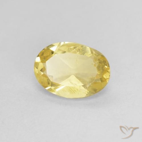 Berilo Amarillo claro natural de 0.75 ct, Ovalada, VS
