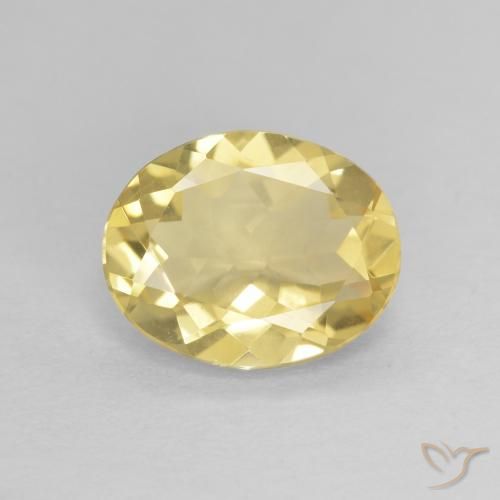 1.84ct Natural Amarillo claro Berilo, Ovalada, VVS