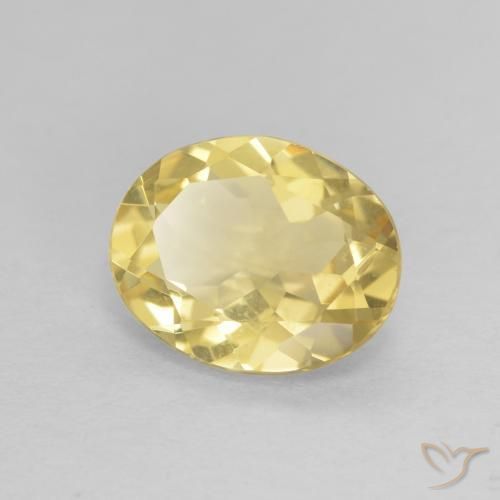 Berilo Amarillo claro natural de 1.84 ct, Ovalada, VVS