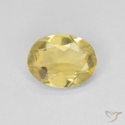 1.42ct Natural Amarillo-dorado claro Berilo, Ovalada, VVS