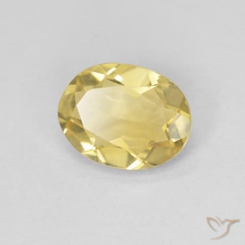 Berilo Amarillo-dorado claro natural de 1.42 ct, Ovalada, VVS