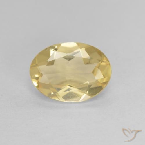 1.49ct Natural Dorado claro Berilo, Ovalada, VVS