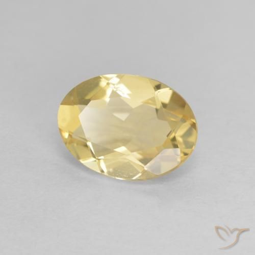 Berilo Dorado claro natural de 1.49 ct, Ovalada, VVS