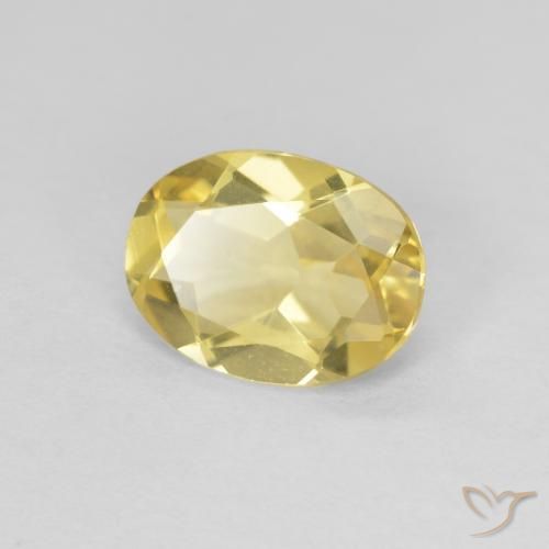 Berilo Dorado claro natural de 1.53 ct, Ovalada, VVS
