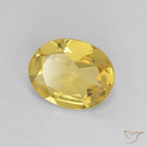 Berilo Amarillo-dorado claro natural de 1.70 ct, Ovalada, VVS
