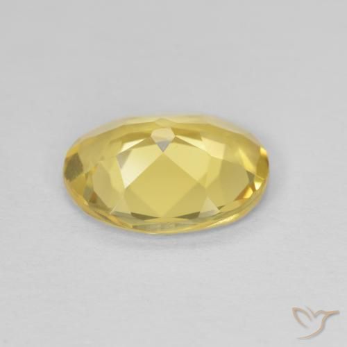 Berilo Amarillo-dorado claro natural de 1.70 ct, Ovalada, VVS