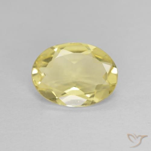 1.41ct Natural Amarillo claro Berilo, Ovalada, VVS