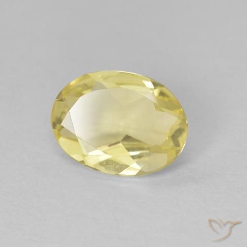 Berilo Amarillo claro natural de 1.41 ct, Ovalada, VVS