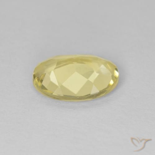 Berilo Amarillo claro natural de 1.41 ct, Ovalada, VVS