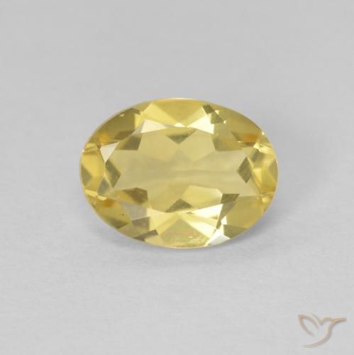 1.53ct Natural Dorado claro Berilo, Ovalada, VVS