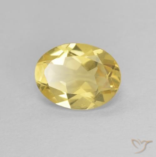 Berilo Dorado claro natural de 1.53 ct, Ovalada, VVS